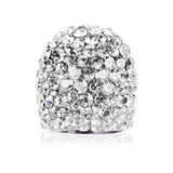 4x Handmade Crystal Rhinestone Universal Car Tire Valve Caps Chrome Accessories