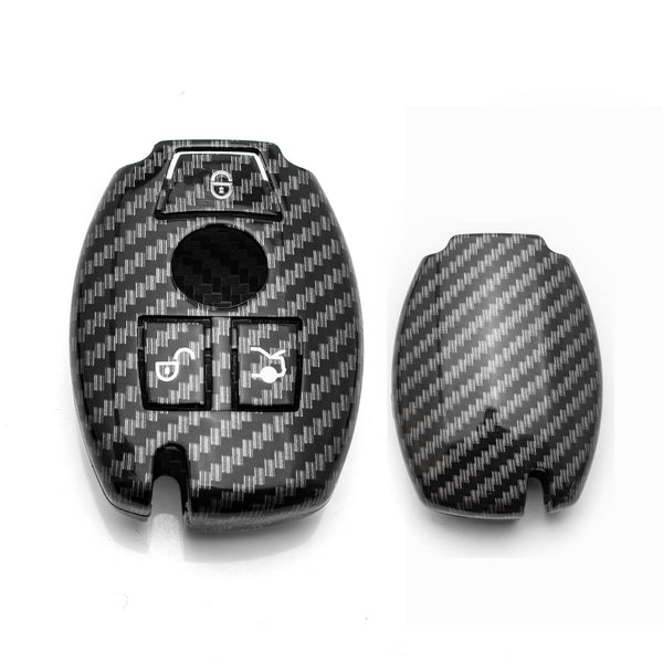 Carbon Fiber Finish Key Fob Case Keyless Smart Remote Key Hard