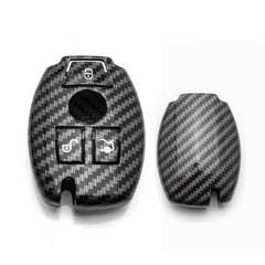 Carbon Fiber Finish Key Fob Case Keyless Smart Remote Key Hard Shell Cover for Mercedes Benz C E M S CLA CLS GL GLA GLC GLE GLK GLS 3-button Key