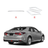 Chrome Tail Light Eyelid + Rear Bumper Lip Cover Trim For Camry LE XLE 2018-2024