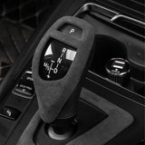 For BMW F22 F30 F33 F34 F20 Alcantara Suede Leather Gear Shift Knob Cover Trim