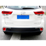 Chrome Rear Bumper Reflector Fog Lamp Cover Trim For Toyota Highlander 2014-2019