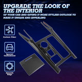 Carbon Fiber Style Center Gear Shift Box Trim Decal For Ford Explorer 2020-2023