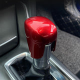 Glossy Red Inner Gear Shift Knob Cover Trim For Honda Civic 10th Gen 2016-2021