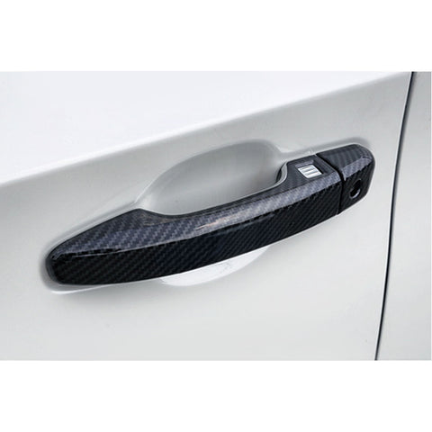 Carbon Fiber Style Smart Door Handle+Door Edge Protect Trim For Honda Accord 18+