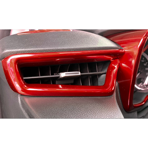 3X Sporty Style Red Side Dashboard AC Air Outlet Cover For Toyota Corolla Cross