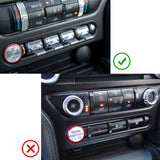 4Pcs Gloss Red Center Console Control Button Cover Trim For Ford Mustang 2015-up