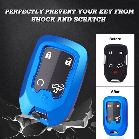 TPU Full Seal Remote Control Smart Key Fob Holder Shell For GMC Yukon/XL/Denali 15-20