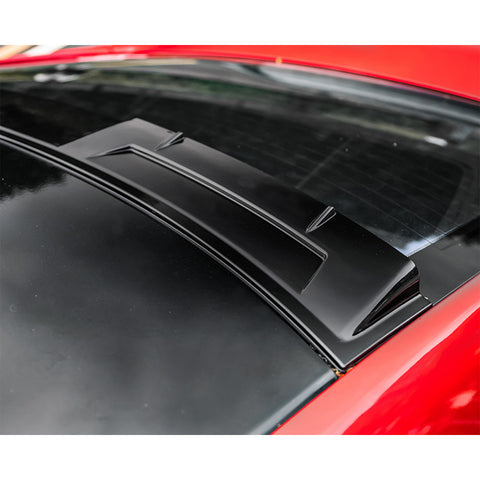 Exterior Rear Window Windshield Roof Visor Deflector Spoiler Wing Trim Compatible with Honda Accord Sedan 10th Gen 2018-2021, Glossy Black