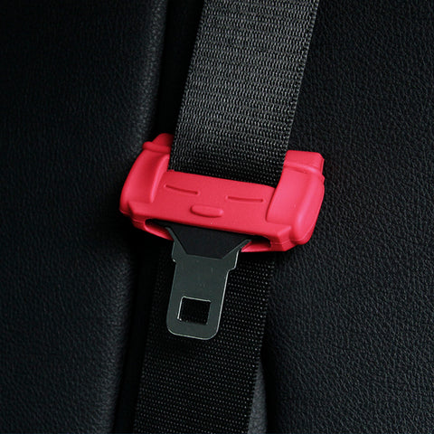 4PCS Red Soft Car Safety Seat Belt Buckle Clip Decor Covers Universal for Cars