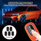 Orange TPU w/Leather Texture Full Protect Remote Key Fob For Honda Accord 2022+