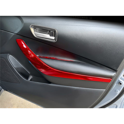 Sporty Style Red Front Side Door Armrest Cover Trim For Toyota Corolla 2020-2023