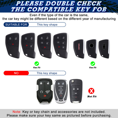 Blue Soft TPU Full Protect Remote Key Fob Cover For Chevrolet Suburban 2021-2022