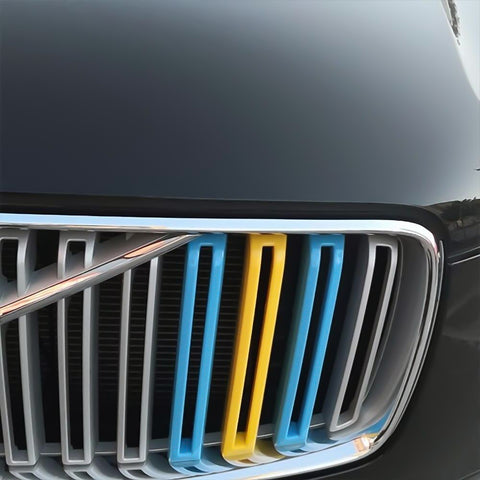 For 2016-19 2nd Gen Volvo XC90 Sweden Flag Color Front Grille Insert Trims