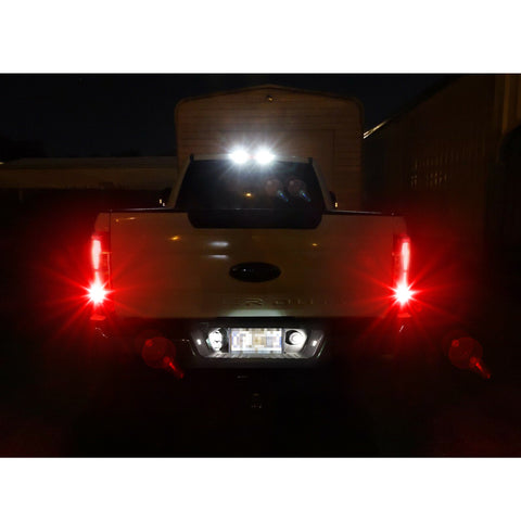 8pcs for Ford F-150 2015 2016 2017 LED High Mount Cargo Light + Backup Reverse Light + License Plate Lamp + Brake Stop Light, Bright White Red LED Tailgate Lamp Package Kit