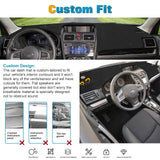 Center Console Dashboard Mat Pre-Cut Non-Slip Sunshield Sun Glare Protector Dash Carpet Pad Black Cover Compatible with Subaru Forester 2013-2018