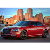 Dark Black Chrome Delete Blackout Window Cover Decal For Chrysler 300 2011-2021