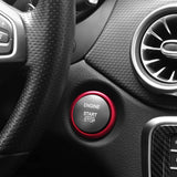 Aluminum Keyless Start Engine Stop Push Button Surrounding Ring Decoration Cover Trim Compatible with Mercedes Benz B C E S G CL SL ML GL CLA GLA GLC GLK GLS Class (Red)