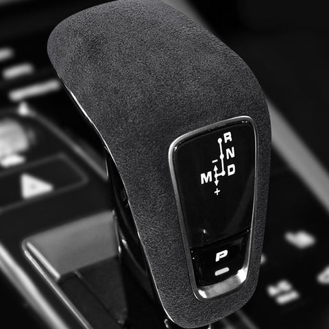 Deep Gray Alcantara Suede Gear Shift Knob Cover Trim For Porsche Cayenne 2018-21