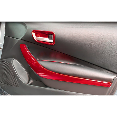 4Pcs Sporty Style Red Door Handle Bowl Trim For Toyota Corolla Cross 2020-2023