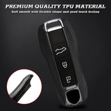 Gloss Black Shockproof Remote Key Fob Cover Holder For Panamera Cayenne 2018-up