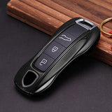 Gloss Black Shockproof Remote Key Fob Cover Holder For Panamera Cayenne 2018-up