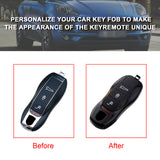 Black Hard Remote Control Key Fob Holder For Porsche Cayenne Panamera Boxster Cayman