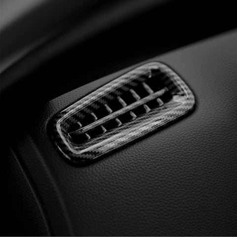 Carbon Fiber Texture Side Air Vent Outlet Overlay Panel Frame For Honda Civic 11th Gen 2022 Sedan Hatchback LX EX EX-L Sport Touring