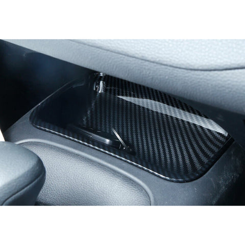 Carbon Fiber Texture Center Storage Box Cover Trim For Toyota Corolla 2020-2023