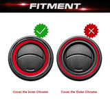 Red Aluminum Air Vent Inner Outlet Circle Ring Cover For Toyota Tacoma 16-2023