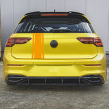 3X Yellow KK Vinyl Front Hood Bumper Fender Trunk Stripe Sticker Decal For Car