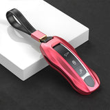 Red Smart Key FOB Cover Shell Holder For Porsche Panamera Cayenne G2 Remote Key