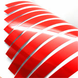 20x Red Reflective Car Motorcycle Wheel Hub Rim Stripe Tape Decal Stickers Universal Fit For Car Wheel 14''-20''