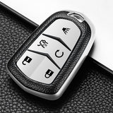 White Soft Anti-dust Remote Smart Key Fob Shell Case For Cadillac CT6 2016-2019