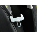 2PCS White Night Glow Warning Anti-Scratch Seat Belt Buckle Clip Cover Protector