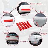 Red Exterior Reflective Body Safety Warning Strip Decals Universal for Car Trunk