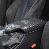Carbon Fiber Pattern Interior Central Armrest Storage Box Cover Trim For BMW 3 Series F30 F31 2013-2018