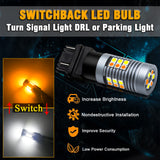 3030 SMD LED Turn Signal Lights Bulbs White Amber Switchback 3157 3057 4057 4157