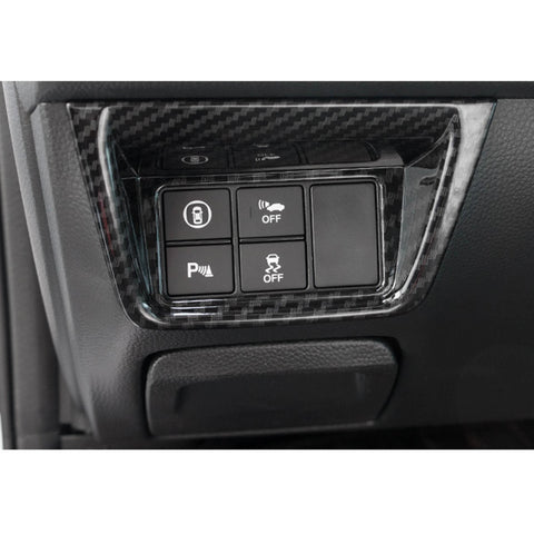 Console Control Function Button Panel & Fog Light Adjust Switch Button Cover Trim, Carbon Fiber Pattern, Compatible with Honda Accord 10th Gen 2018-2022