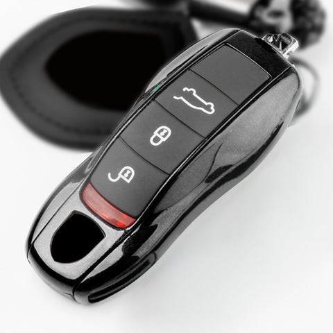 Black Hard Remote Control Key Fob Holder For Porsche Cayenne Panamera Boxster Cayman