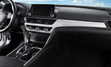 Silver Interior Front Central Console Dashboard Panel Strip Cover Decor Trim For Honda Accord 10th Gen 2018 2019 2020