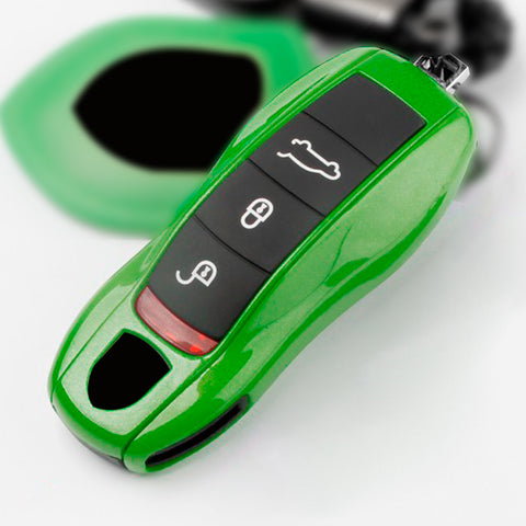 Gloss Green Remote Key Fob Case Shell Protector For Porsche Macan Carrera 911 991