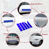 Blue Luminous Reflective Car Bumper Night Driving Warning Sticker Strips 10PCS