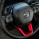 Red Inner Steering Wheel Lip Decoration Cover Trim For Honda Civic 11th Gen 2022-up, Accord CRV HRV 2023-up