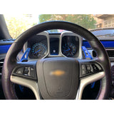 Blue Add-on Steering Wheel Paddle Shift Extension For Chevy Camaro 2012-2015