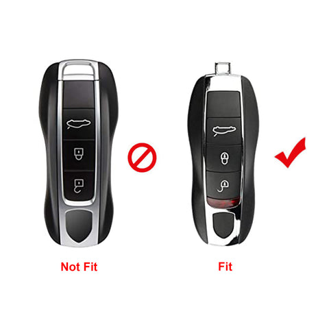 Black Hard Remote Control Key Fob Holder For Porsche Cayenne Panamera Boxster Cayman