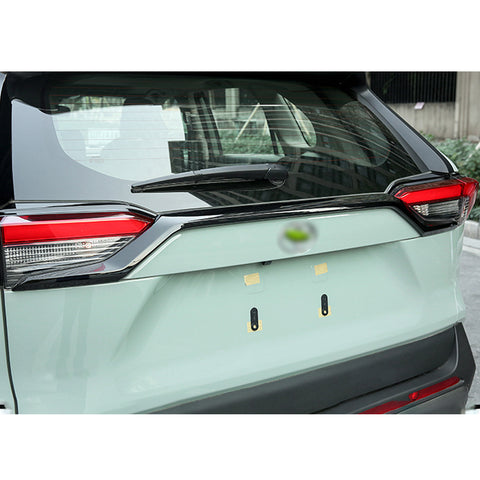 Glossy Black Rear Door Trunk Gate Lid Cover Combo Kit For Toyota RAV4 2019-2024