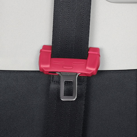 4PCS Red Soft Car Safety Seat Belt Buckle Clip Decor Covers Universal for Cars