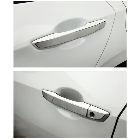 W/O Keyless Holes Chrome Door Handle Cover Trim For Honda Civic 10th 2016-2021