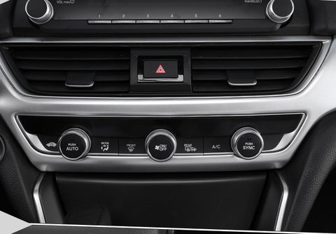 Silver Interior Front Central Console Dashboard Panel Strip Cover Decor Trim For Honda Accord 10th Gen 2018 2019 2020